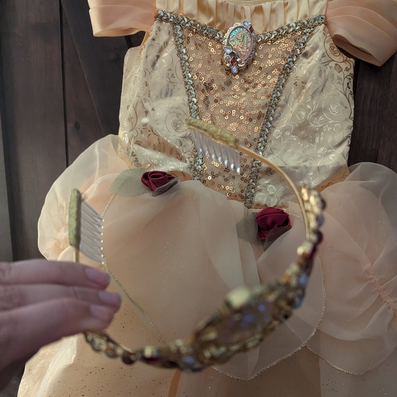 🌹Disney's Belle Costume w/ Crown 🥀 - Picture 6 of 7